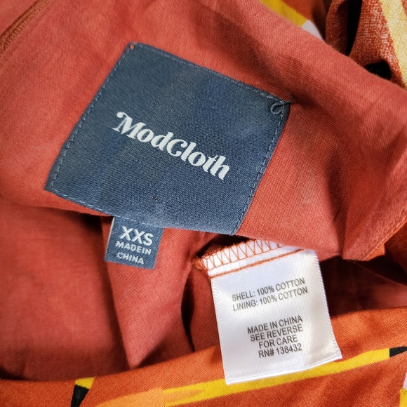 Modcloth Optimistic Effect Pen and Pencil Chevron A-Line Dress Size XXS - Picture 11 of 12